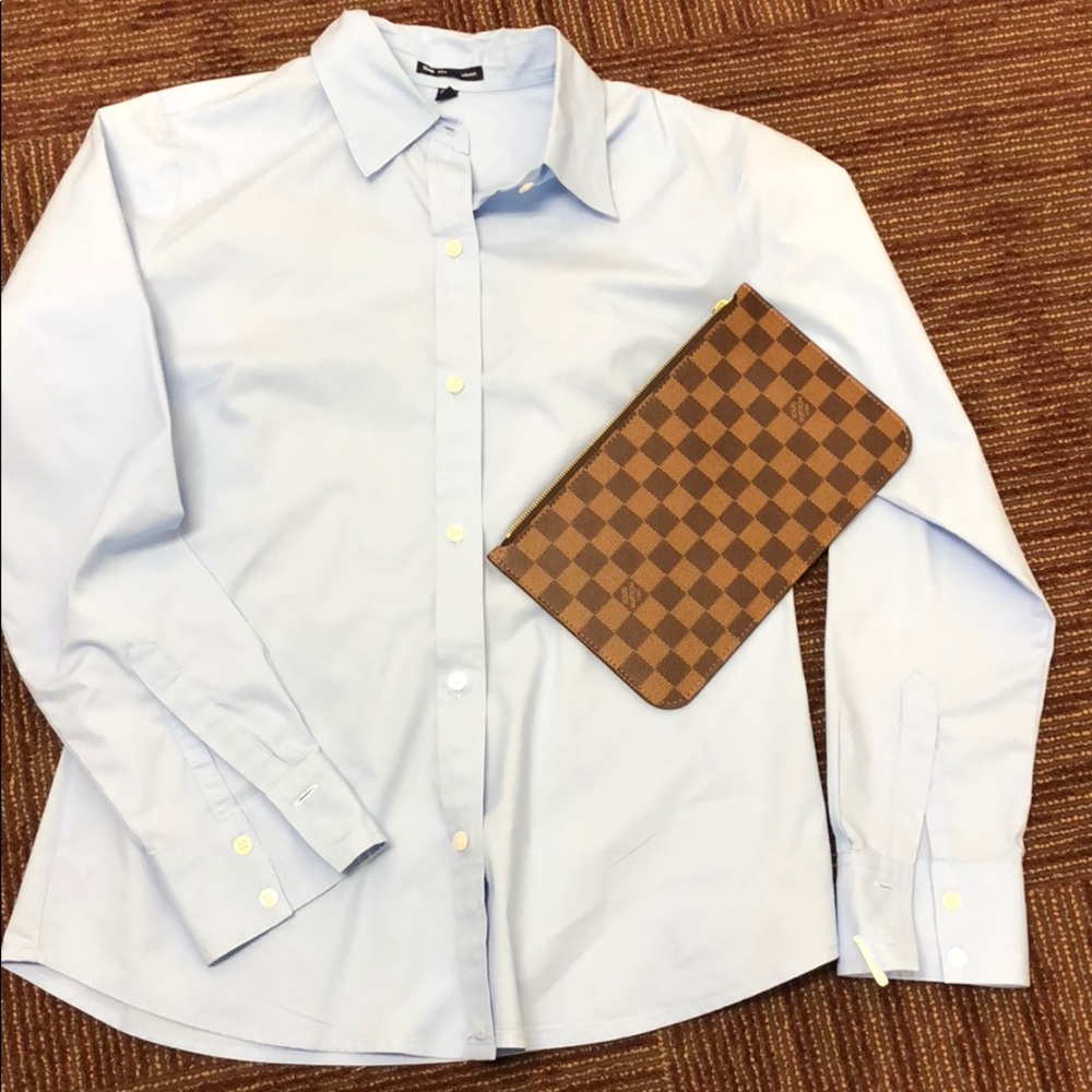 Blue button down